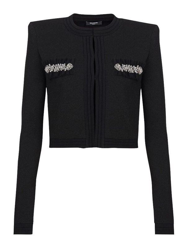 Balmain Pull Col Rond - Noir