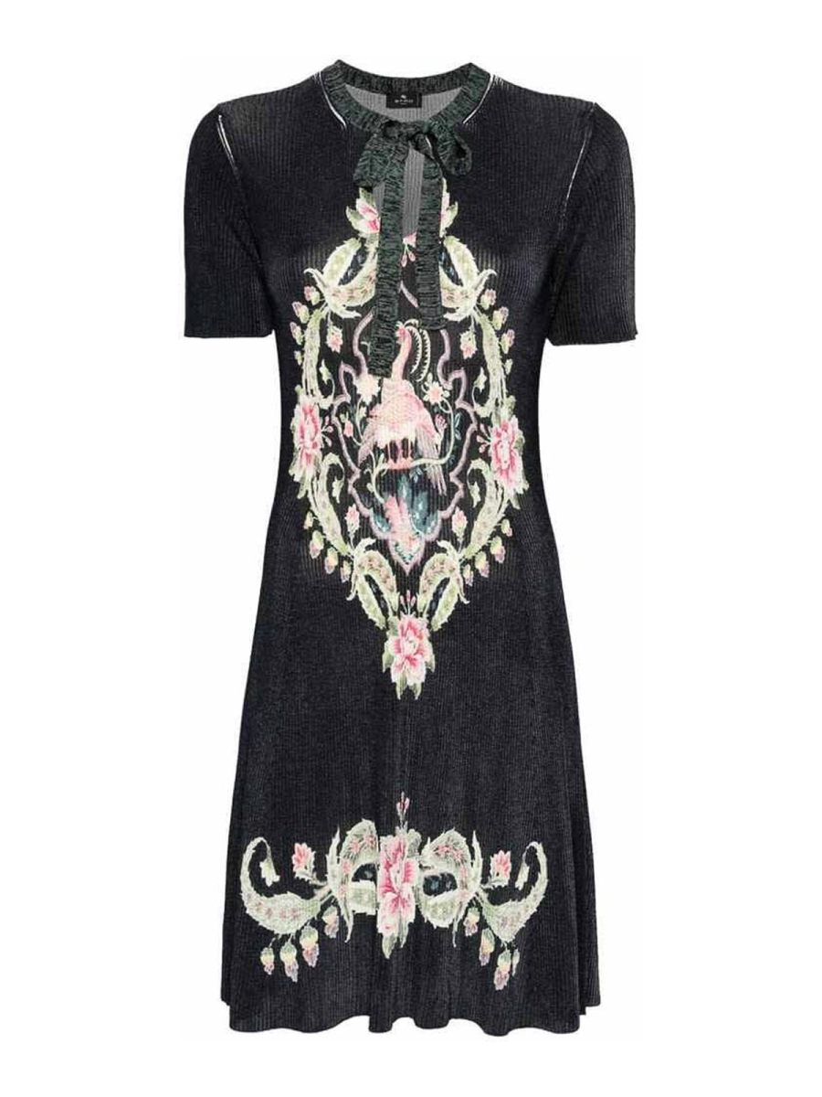 Etro Robe Au Genou - Noir