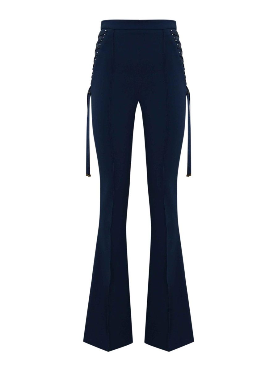 Elisabetta Franchi Pantalons Décontractés - Bleu