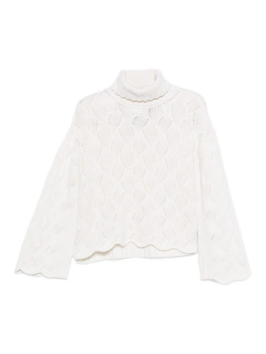 Twinset Pull Col Rond - Blanc