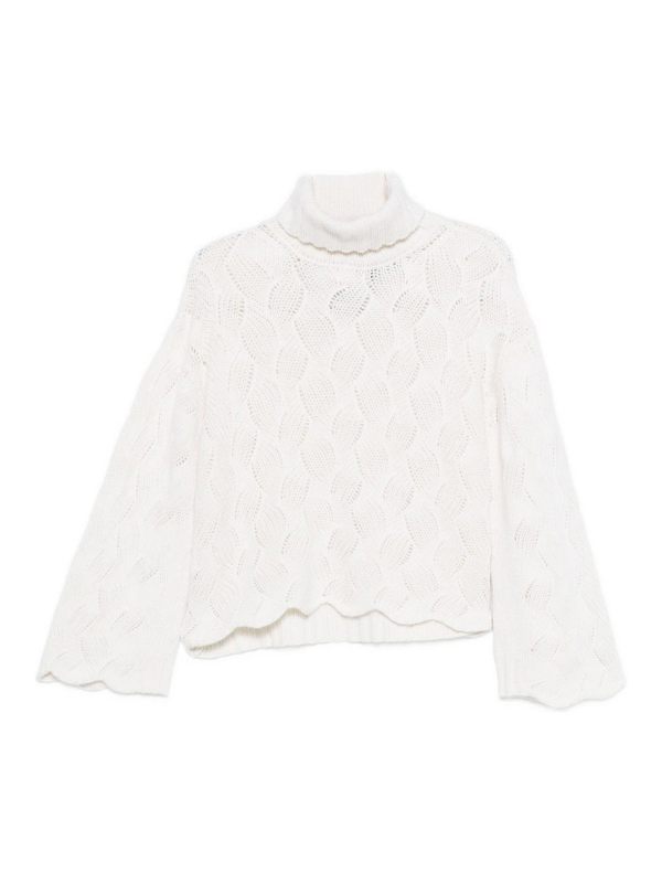 Twinset Pull Col Rond - Blanc