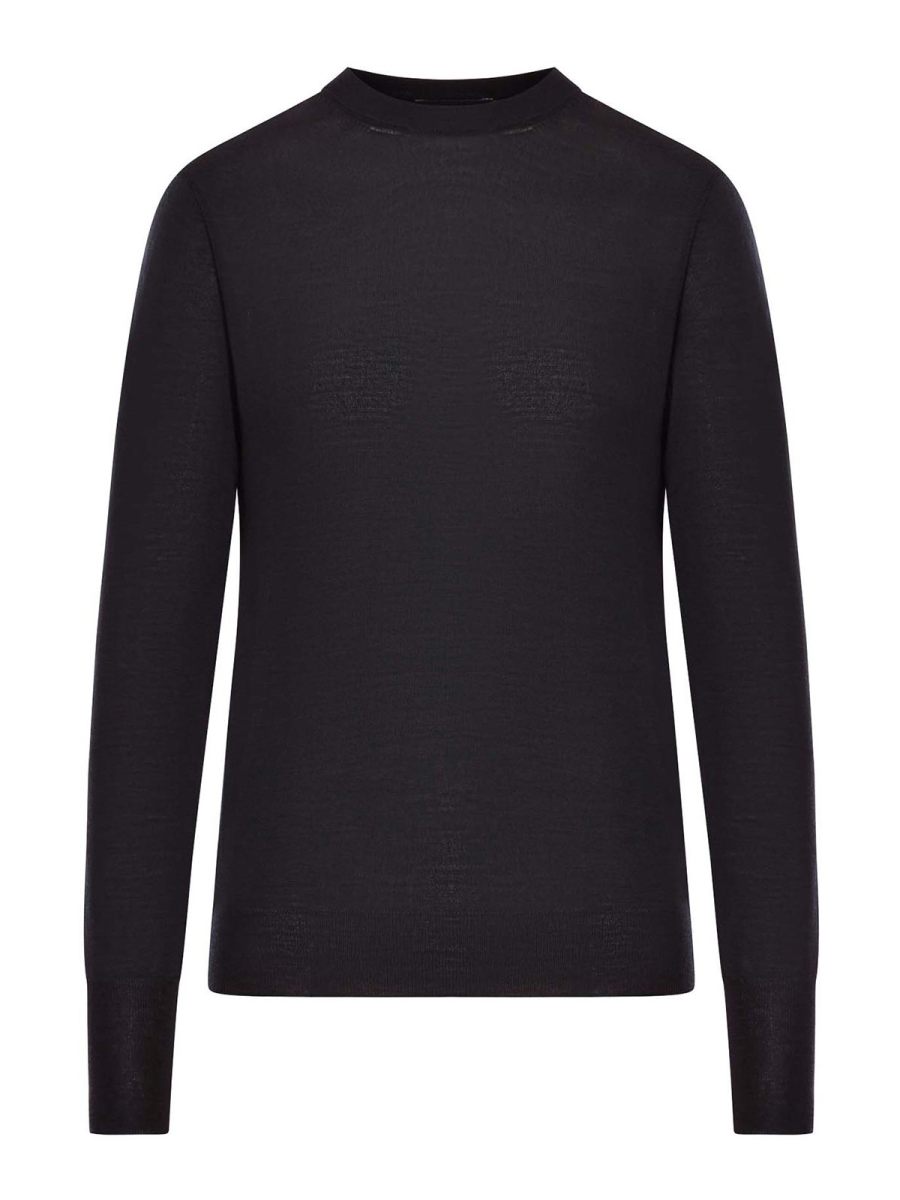 Roberto Collina Pull Col Rond - Noir