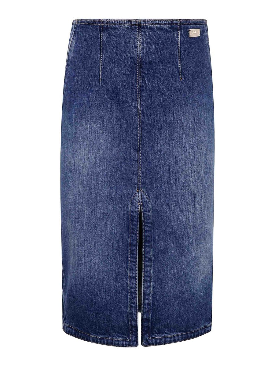 Elisabetta Franchi Jupe Midi - Bleu