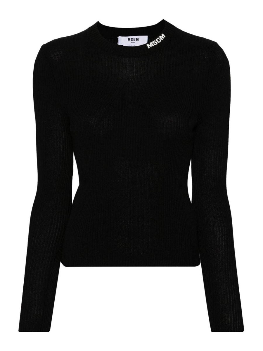 M. S.G. M. Pull Col Rond - Noir