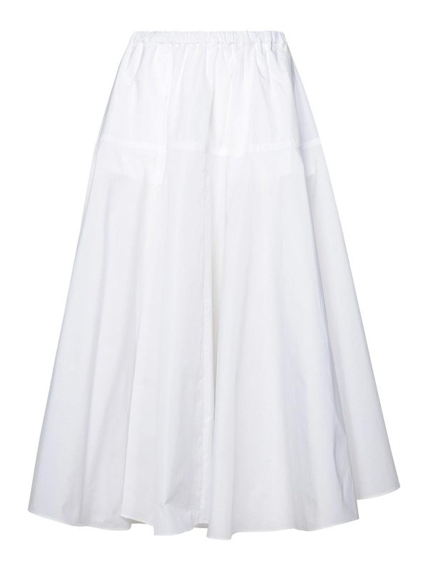 Patou Jupe Midi - Blanc