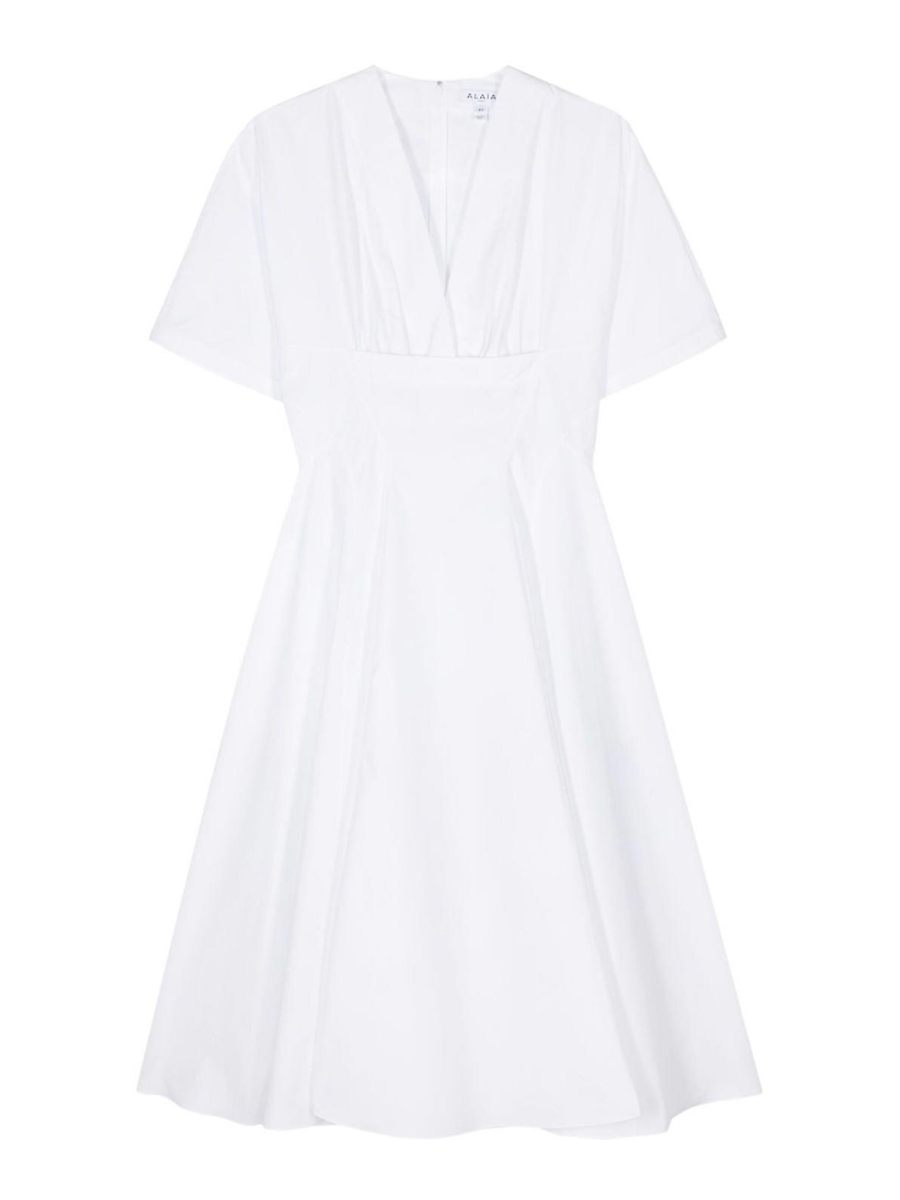 Alaïa Robe Au Genou - Blanc