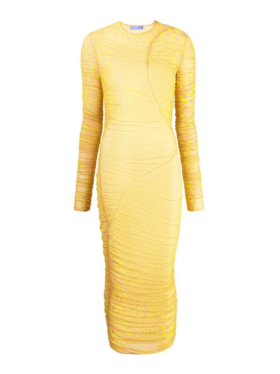 Mugler Robe Au Genou - Vert