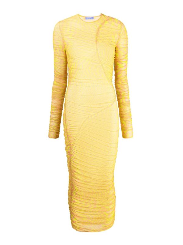 Mugler Robe Au Genou - Vert