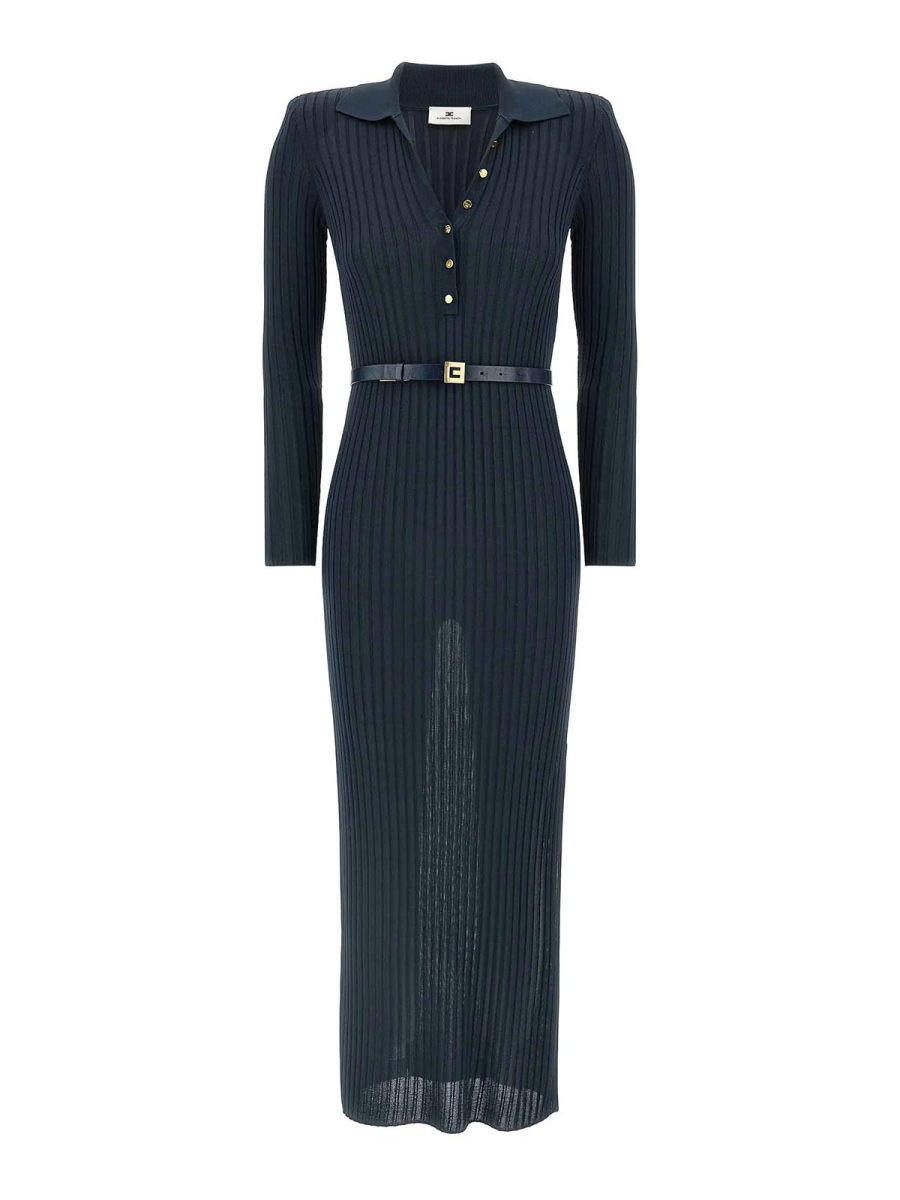Elisabetta Franchi Robe Au Genou - Bleu