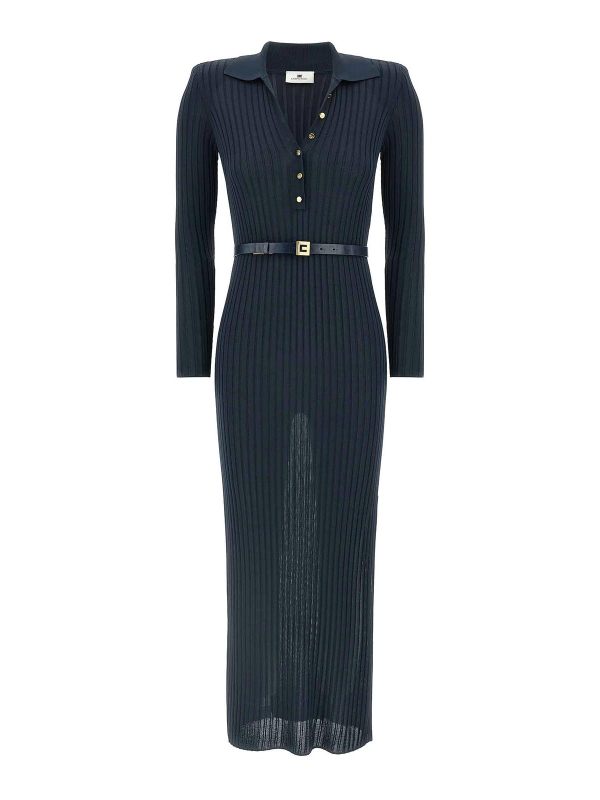 Elisabetta Franchi Robe Au Genou - Bleu