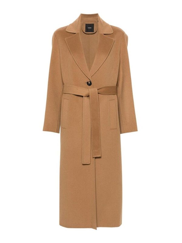 Pinko Manteau Court - Marron