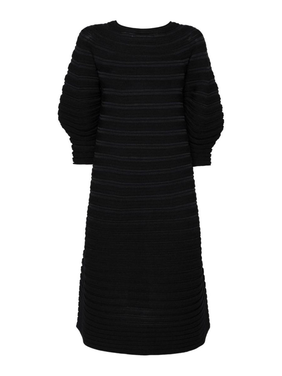 Pleats Please Issey Miyake Maxi Robe - Noir