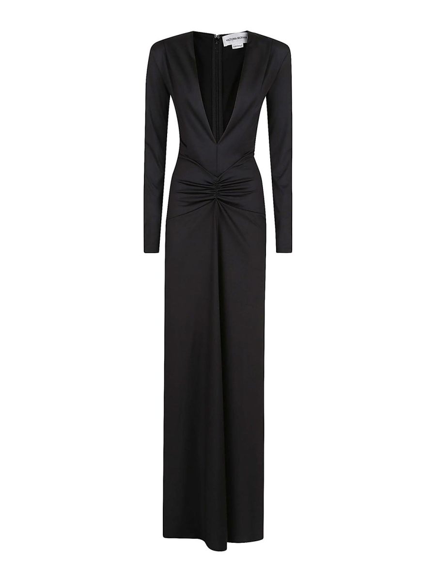 Victoria Beckham Robe Au Genou - Noir