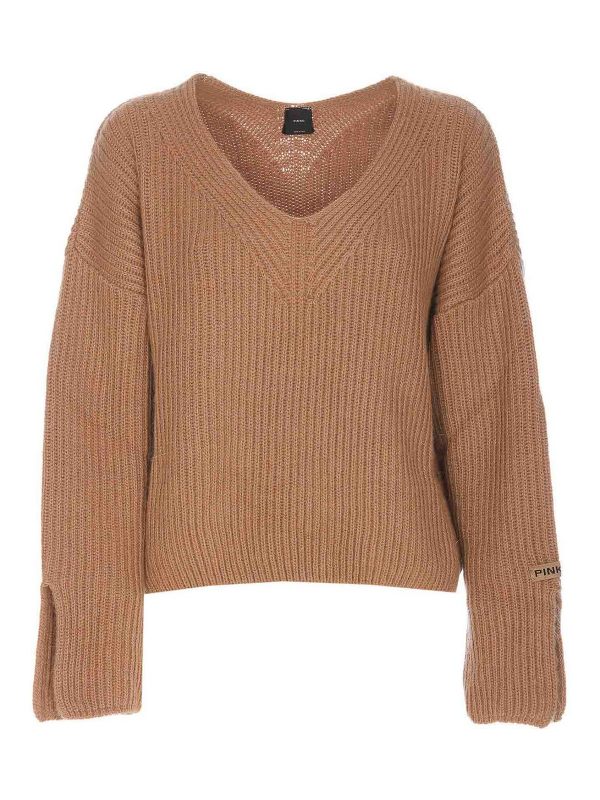 Pinko Pull Col Rond - Beige