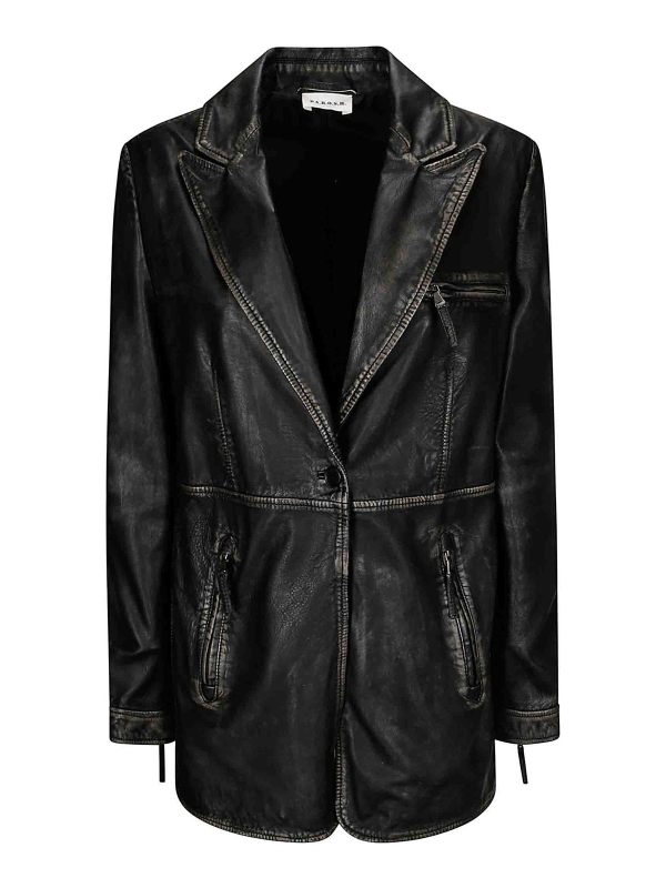 P. A.R. O.S. H. Blouson En Cuir - Noir
