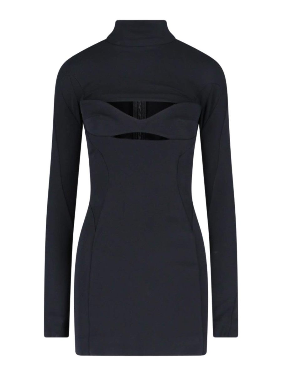 Mugler Robe Courte - Noir