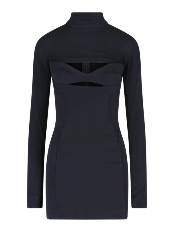 Mugler Robe Courte - Noir