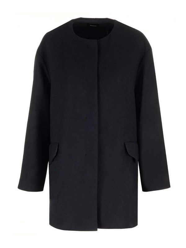 Theory Manteau Court - Bleu