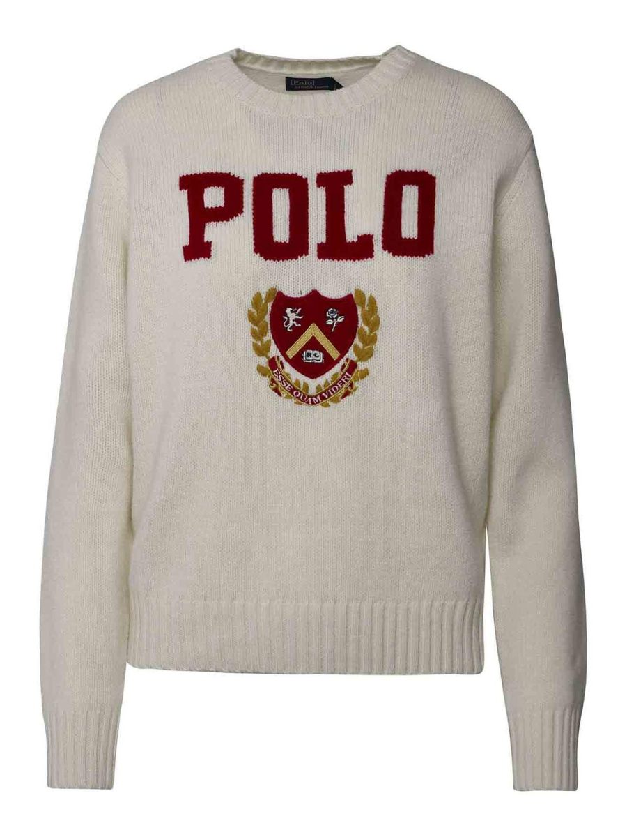 Polo Ralph Lauren Pull Col Bateau - Crème