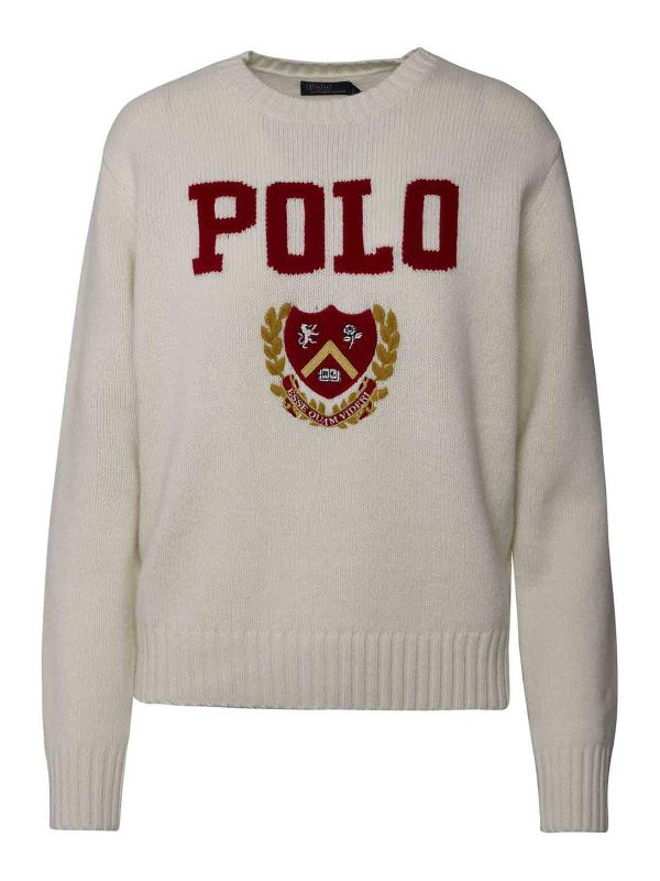 Polo Ralph Lauren Pull Col Bateau - Crème