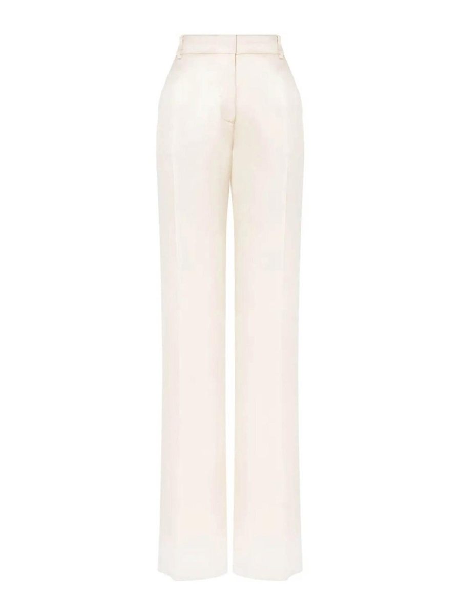 Alberta Ferretti Pantalons Décontractés - Crème
