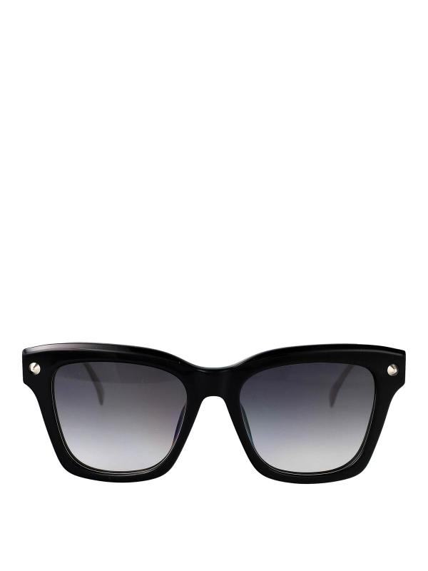 Alexander Mcqueen Lunettes De Soleil - Noir