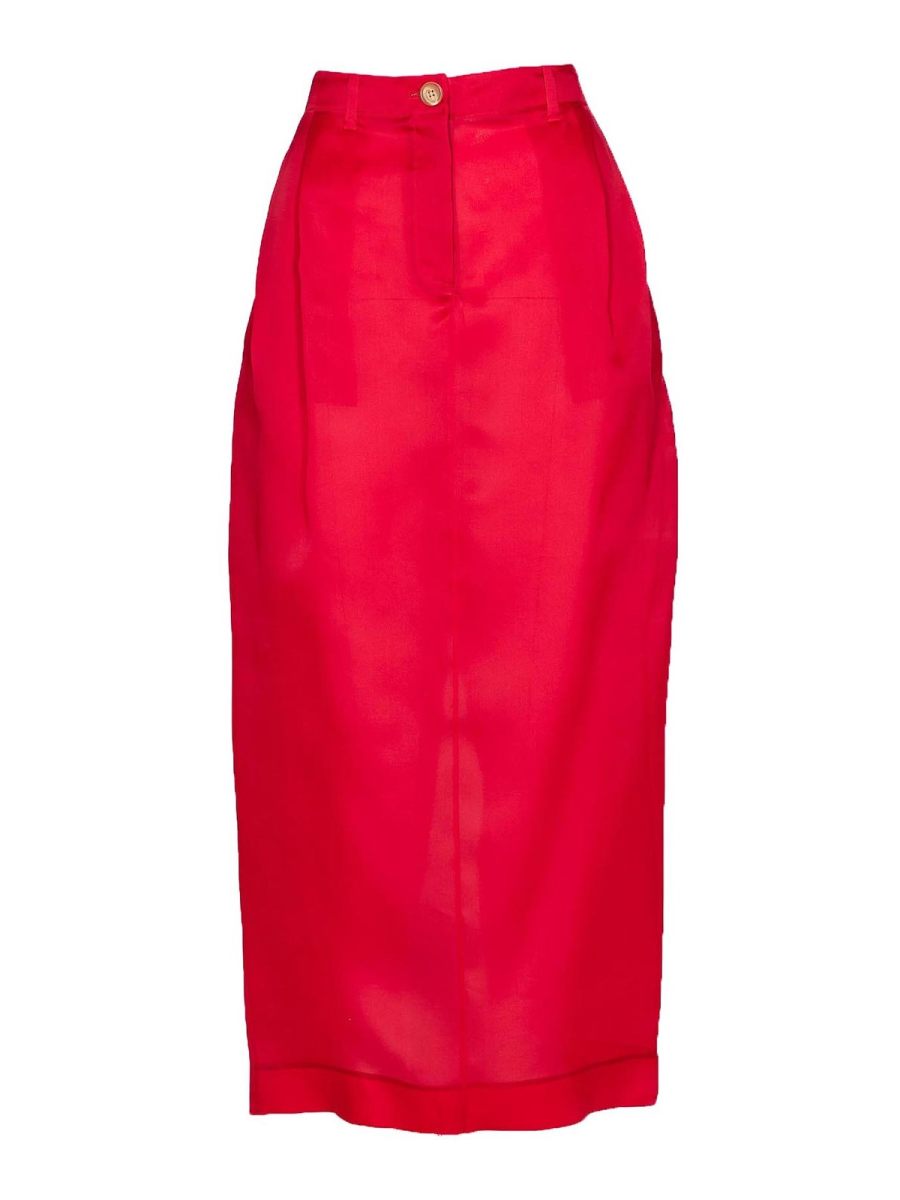 Khaite Jupe Midi - Rouge
