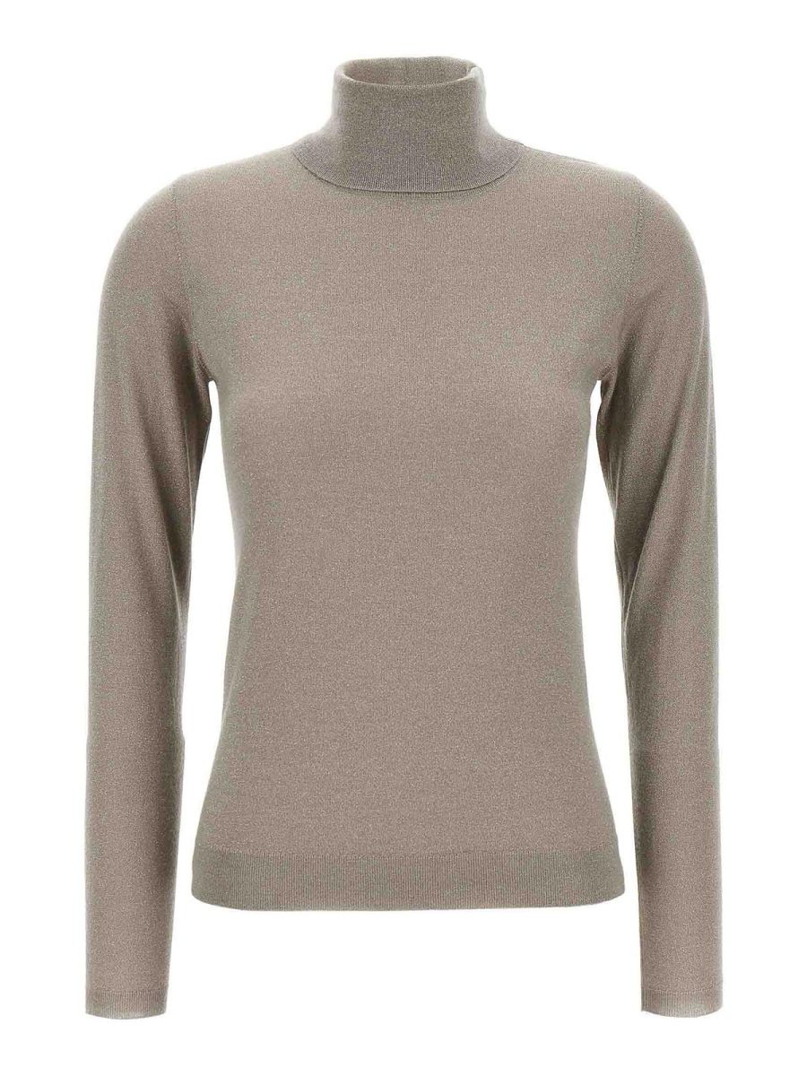 Brunello Cucinelli Pull Col Roulé - Beige