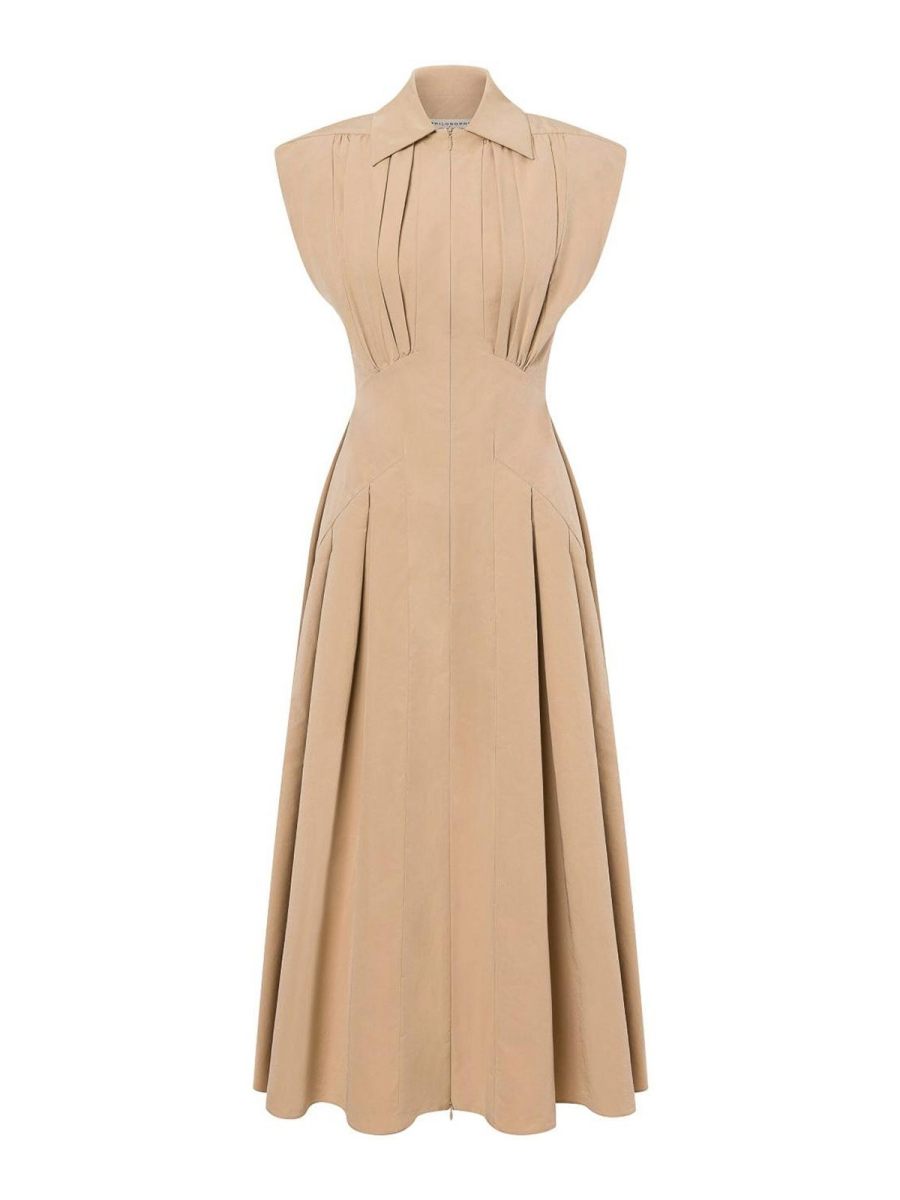 Philosophy di Lorenzo Serafini Robe Au Genou - Beige