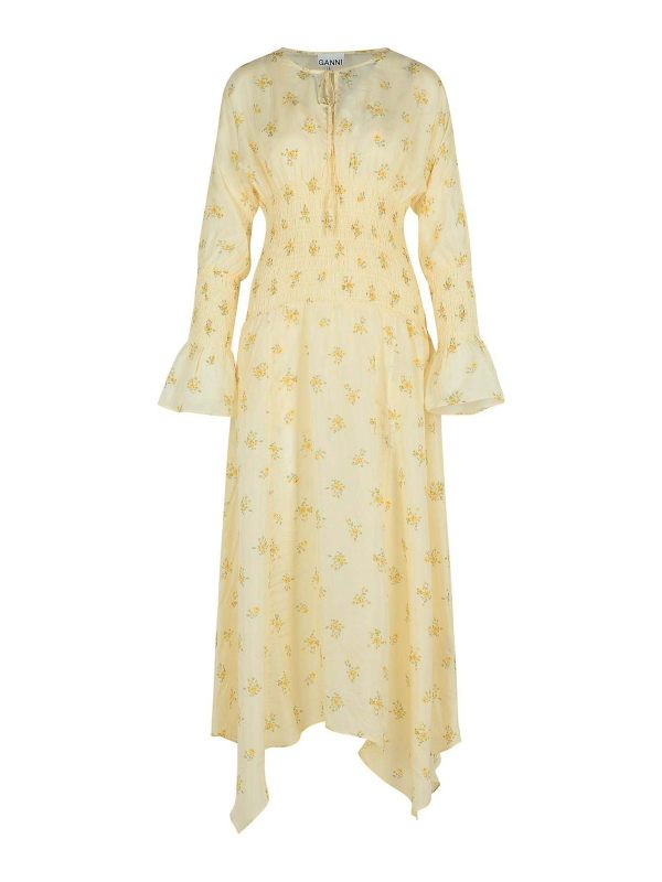 Ganni Maxi Robe - Blanc