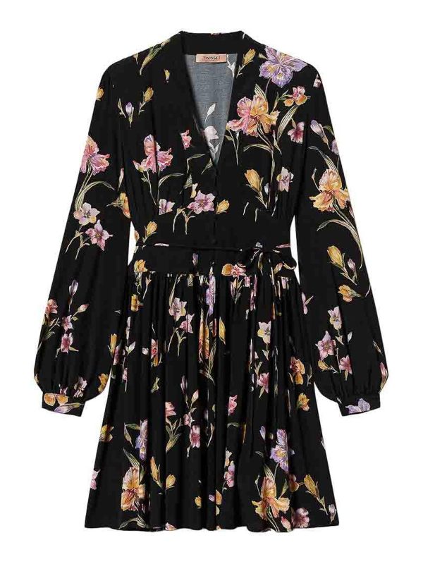 Twinset Robe Au Genou - Noir