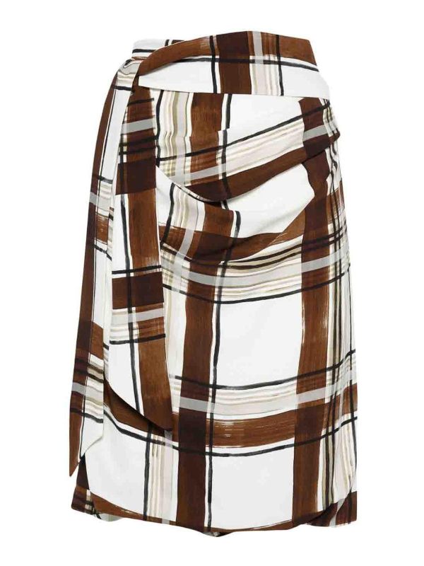 Dries Van Noten Jupe Midi - Blanc
