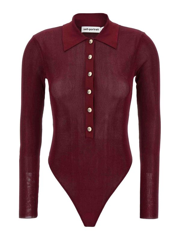 Self Portrait Polo - Rouge Brun