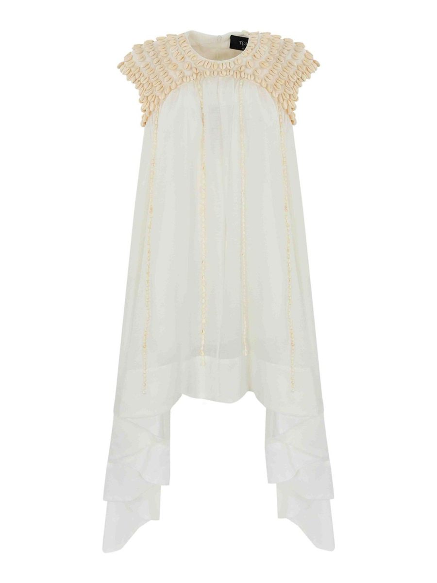 Tpn Robe Au Genou - Blanc