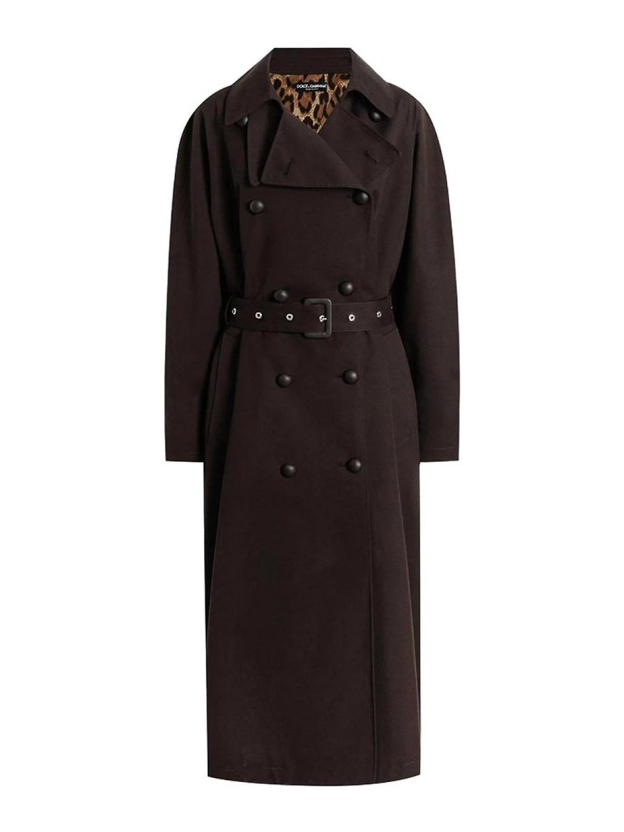 Dolce & Gabbana Manteau Long - Marron