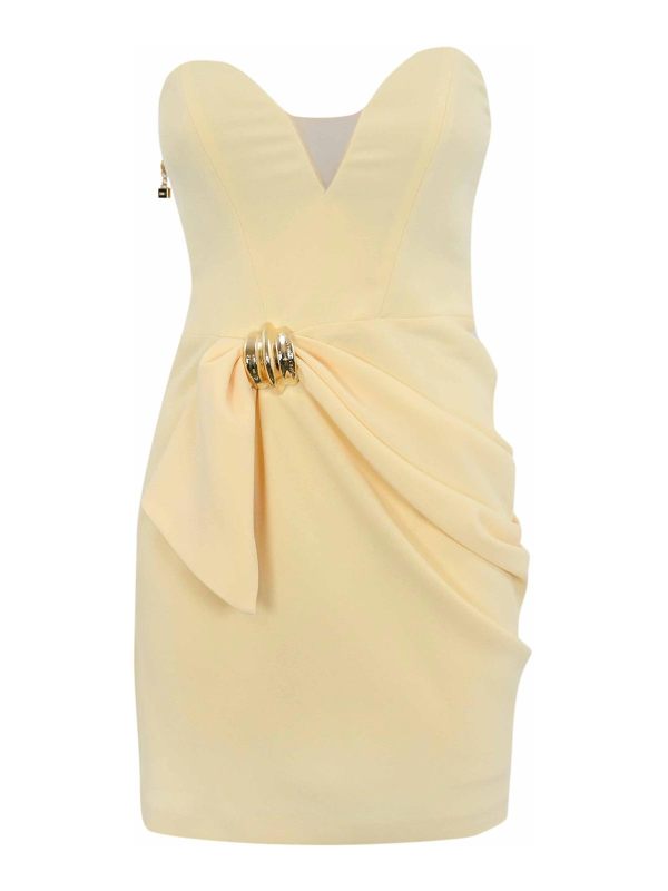 Elisabetta Franchi Robe Au Genou - Jaune