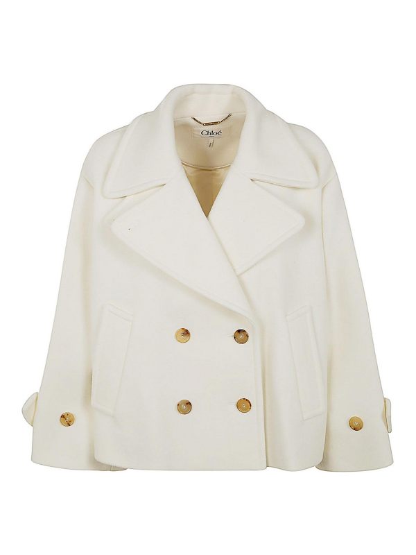 Chloe' Manteau Court - Blanc