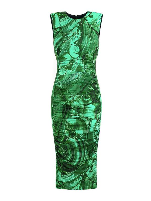 Roberto Cavalli Robe Au Genou - Vert