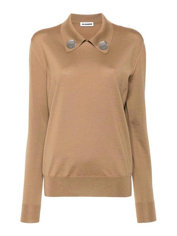 Jil Sander Pull Col Rond - Marron