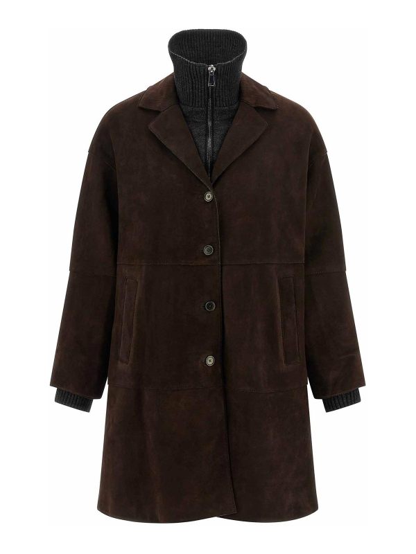 P. A.R. O.S. H. Manteau Court - Marron