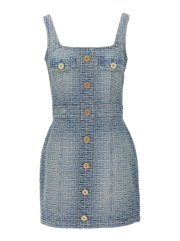 Balmain Robe Au Genou - Monogram