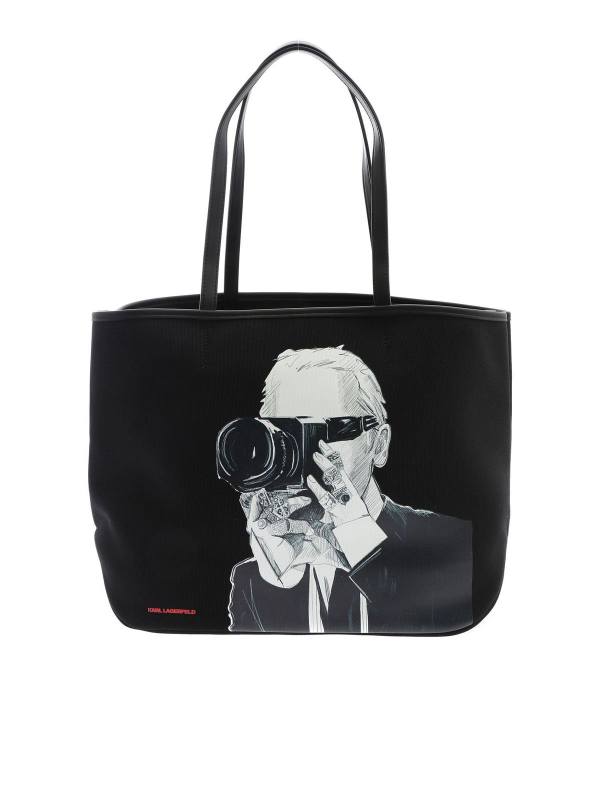 Karl Lagerfeld Sac Porté Épaule - Noir