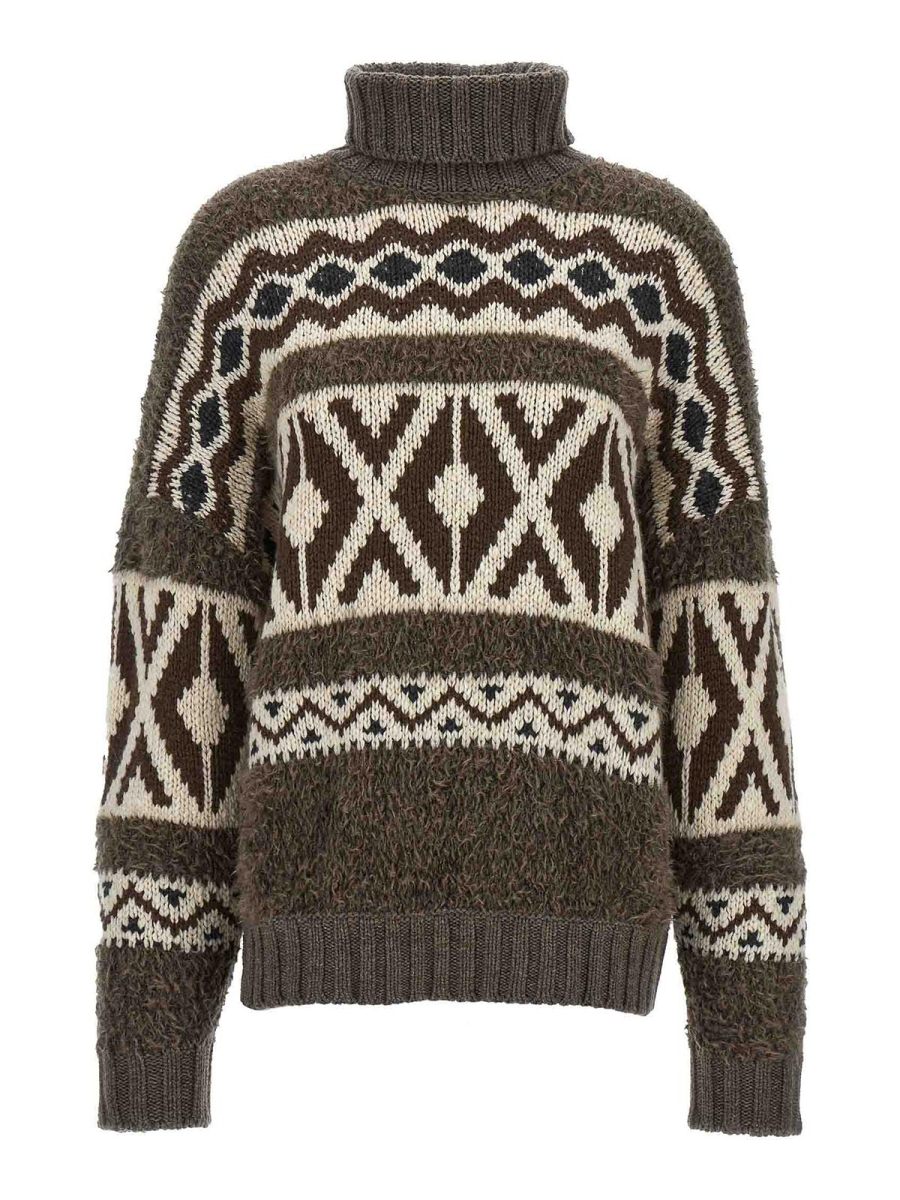 Brunello Cucinelli Pull Col Rond - Multicolore