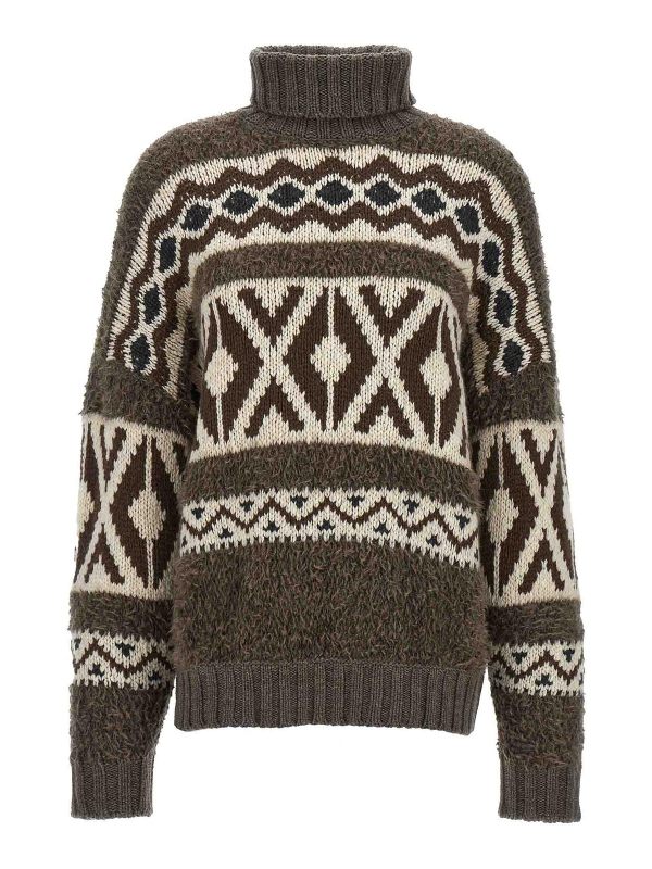 Brunello Cucinelli Pull Col Rond - Multicolore