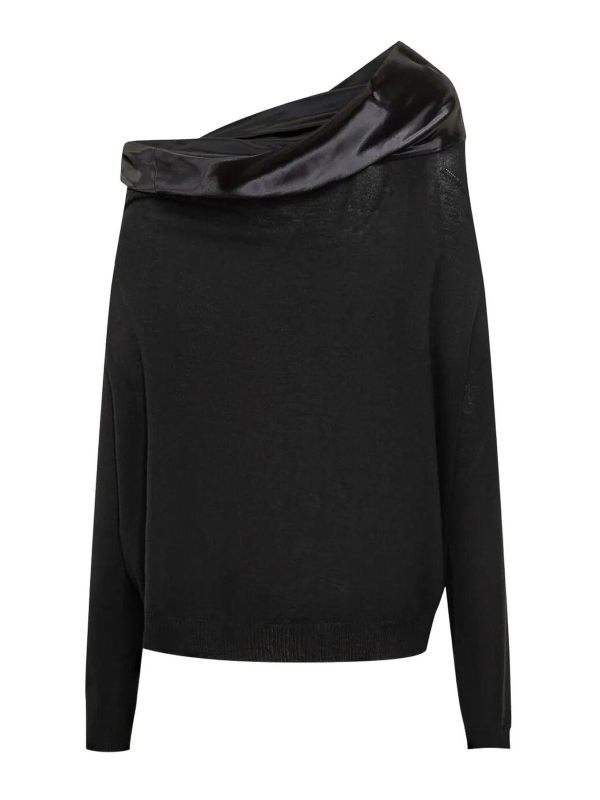 Alberta Ferretti Pull Col Rond - Noir