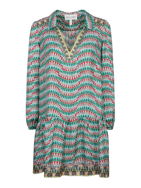Saloni Robe Au Genou - Multicolore