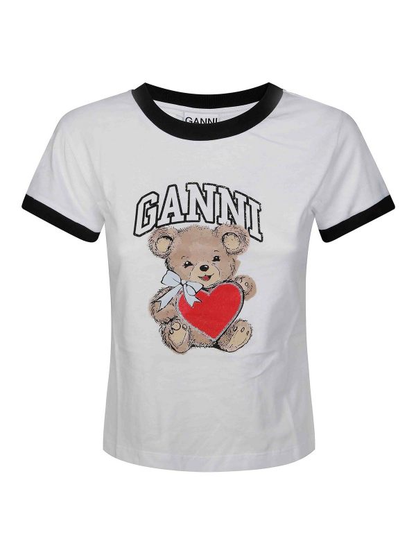 Ganni T-Shirt - Blanc