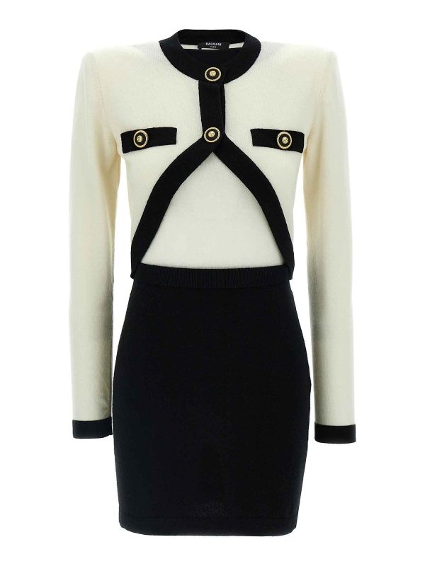 Balmain Robe Au Genou - Filo Leone Catena