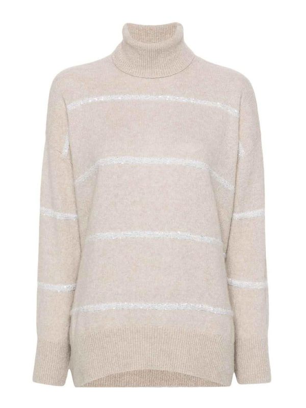Brunello Cucinelli Pull Col Rond - Beige