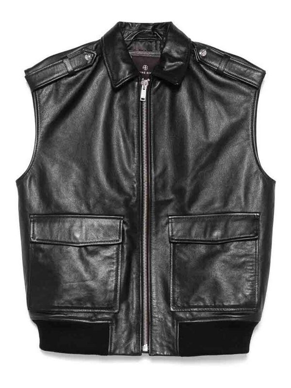 Anine Bing Manteau En Cuir - Noir